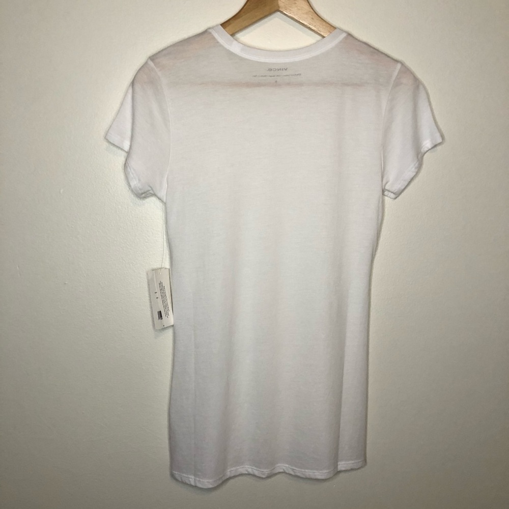 VINCE White Pima Cotton Soft Tee Shirt Small New - Picture 7 of 8